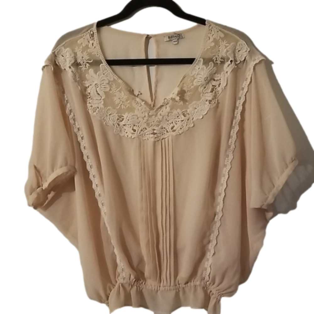 Buffalo David Bitton Sheer Blouse/ Top size M/M